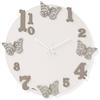 Orologio da parete d.50 cm moderno in legno farfalle taglio laser AB018