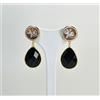 ORECCHINI IN ORO GIALLO 18kt CON GOCCE DI ONICE E CAMMEI FIORI OGHT 0611