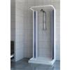 LineaDoccia Box Doccia Saturnia in PVC 3 Lati Apertura Scorrevole Centrale Doppia Anta a Sof