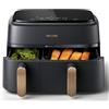 Philips FRIGGITRICE AD ARIA CALDA CON DOPPIO CESTELLO PHILIPS NA352/00 2750W 9L 1.5KG