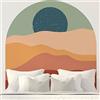 Ambiance Sticker Carta da Parati in Tessuto non Tessuto Affreschi Giganti Preincollati - Dune E Stelle - Adesivo Decorativo | H90 x L90 cm