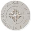 Orologio da parete d.50 cm moderno in legno grigio taglio laser AB021