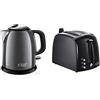 Russell Hobbs Bollitore Colours Plus Mini 24993 70, Capacità 1L, 2400 Watt & 22601 56 Tostapane, 850 W, Strato Esterno in Plastica