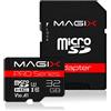 Magix Scheda MicroSD Card PRO Series Classe10 V30 + Adattatore SD, Velocità di lettura fino a 100 MB/s (32GB)