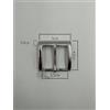 GUIMER FIBBIA IN OTTONE MASSICCIO (SOLID BRASS) PER CINTURE 3,5CM NICKEL FREE