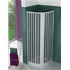 GRANISUD BOX DOCCIA PVC SEMICIRCOLARE TONDO APERTURA CENTRALE 2 ANTE SOFFIETTO 80x80 cm