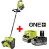Ryobi Spazzaneve elettrico turbina professionale a batteria 18V 4Ah turboneve fresa
