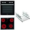 Bauknecht HEKO H500 Combination Hob/Glass Ceramic Hob (60 cm) / Hydrolysis Self-Cleaning System/Power Hot Air/Baking Extension on 3 Levels