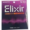 Elixir Muta Set 6 Corde Chitarra Acustica Light 12 - 53 Nanoweb Bronze 80/20