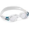 Aqua Sphere Kaiman Compact, Occhialini da Nuoto Unisex-Adulto, Trasparente e Turchese-Lente Chiara, Taglia Unica