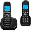 Alcatel XL535 Duo Telefono Cordless DECT per Anziani 2 Portatili, Grandi Tasti e Ampio Display Retroilluminato, Blocco Chiamate Indesiderate, Vivavoce, 3 Tasti di Memoria Diretta