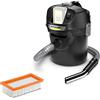Kärcher AD 2 Battery - Bidone Aspiracenere Portatile, Ignifugo, Filtro Auto-pulente, 230W, Batteria 18V, Contenitore 14L, Giallo/Nero