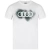 Audi T-shirt Originale Audi Ring Maglia Bianca Logo Anelli Bianco da uomo taglia M L