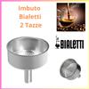 Bialetti Imbuto per caffettiera bialetti alluminio ricambio 2 tazze moka macchina caffe
