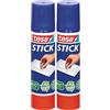 Tesa Colla Stick Promo - Colla Attacca e Stacca per Carta e Cartone - senza Solventi Ed Ecologica - 1 x 10 g (Confezione da 2)