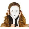 Fiestas Guirca Maschera viso bianca da decorare o pitturare in pvc