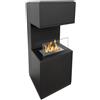 DIVINA FIRE Camino a bioetanolo da terra Oslo in acciao nero L38xP38xH100 cm