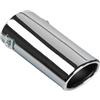 AUTO-STYLE Terminale di scarico Acciaio/Cromo - ovale 80x60mm - lunghezza 165mm - attacco ->55mm