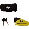 one by Camamoto Bloccadisco per Moto, Bici Elettrica Bloccaggio Perno Ø10 mm, Antifurto Moto, Lucchetto Colore Giallo Alta Visibilità, Compatto, Leggero e Facile da Trasportare