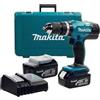 Makita DHP453RFE Trapano avvitatore a percussione 18V con 2 Batterie