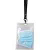 Djois Tarifold Fr 335105- Kit 10 porta maschere antimicrobio/badge girocollo con cinghia, doppia custodia, 180 x 122 mm, 99,99% dei microbi vengono distrutti