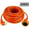 JIN PROLUNGA 20 MT. CAVO PRESA SCHUKO ELETTRICA MASCHIO FEMMINA 20 MT METRI GARANZIA