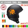 Kit 2 Adesivi toro bull natura tauro Casco Moto Serbatoio auto Valigia cod. 1730