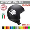 Kit 2 Adesivi toro bull natura tauro Casco Moto Serbatoio auto Valigia cod. 1730
