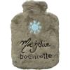 Draeger - Borsa dell'acqua calda in peluche a forma di fiocco - Borsa dell'acqua calda con fodera in finta pelliccia 100% poliestere, facile da usare - Riutilizzabile all'infinito - da portare ovunque