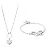 S'Agapõ Sagapo COLLANA e BRACCIALE acciaio donna SHAC1 SFS14 S'agapo farfalla Cuore