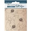 Stamperia - Patatine decorative Provenza Gatti con palline di lana