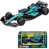 Bburago BOX ROTTO ASTON MARTIN F1 Modello Auto F. ALONSO nr 14 2023 12cm 1/43 Bburago