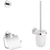 GROHE Set Accessori Bagno 3-in-1 Essentials Cromo, 40407001