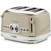 Ariete Tostapane Vintage 156 4 fette di pane 6 livelli tostatura 1600 W Beige