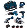 BOSCH Kit 0615990N39 (GSR 18V-55 + GWS 18V-10 + GKS 18V-57-2 + GSA 18V-LI + GST