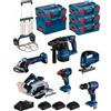 BOSCH Kit BK603 (GSB18V-45 +GDX18V-200 +GKS18V-57-2 +GST18V-125B +GBH18V-22 +GWS