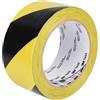 3M Nastro adesivo segnaletico 766 Film Vinilico, 50 mm X 33 m, Nero e Giallo, 1 Pezzo