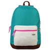 TOTTO - Zaino per ragazzi, Modello Muasir, Zaino porta laptop 13 pollici, 2 Scomparti, Schienale ergonomico, Cinghie a S per un maggiore comfort, Resistente, Stampa Verde e Fucsia