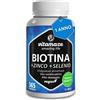 Vitamaze - amazing life Vitamaze® Biotina Capelli + Selenio + Zinco; 365 Compresse (1 Anno) Crescita Di