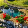 GIARDINI Laghetto in Vetroresina modello Bahamas Perle d'Acqua cm 238x168x50 Litri 900