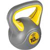 Umbro Kettlebell 10 kg - peso di ingresso uomo - principiante - peso in plastica - grigio