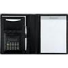 Alassio Bormio 43004-1 - Astuccio in similpelle con calcolatrice tascabile, formato A5, colore: Nero, Nero, Valigetta