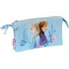 Safta FROZEN ICE MAGIC - Astuccio triplo, astuccio per bambini, ideale per bambini in età scolastica, comodo e versatile, qualità e resistenza, 22 x 3 x 12 cm, Blu chiaro, M, Casual
