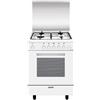 GLEM A654VX CUCINA 60 X 50CM 4FUOCHI FORNO A GAS VENTILATO BIANCO CL.A