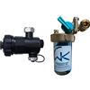 WK Filtro defangatore magnetico nero sottocaldaia 3/4, made in Italy & Dosatore di Polifosfati Ruotabile | Nuovo Antigoccia | Con By-Pass a Rubinetto e Pastiglia Inclusa,