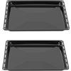 ICQN Set 2 Leccarde Smaltate per Forno 45,5x37,5x3cm, Compatibile con Bosch, Siemens, Constructa, 2 Teglie 30mm