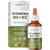 Bandini® Vitamina D3 K2 Gocce, in Olio Extra Vergine di Oliva EVO con Contagocce