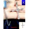 Swarovski Collana Donna Argento Rod SWAROVSKI ORIGINALI Crocifisso Rosario Croce Oro amen
