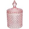 Subitodisponibile Potiche portaconfetti in vetro diamantato ROSA 8.5x13.5 cm BOMBONIERA 1EFQ