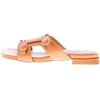 MARA BINI scarpe donna Sandalo ciabatta Brigit pelle cuoio doppia fibbia oro